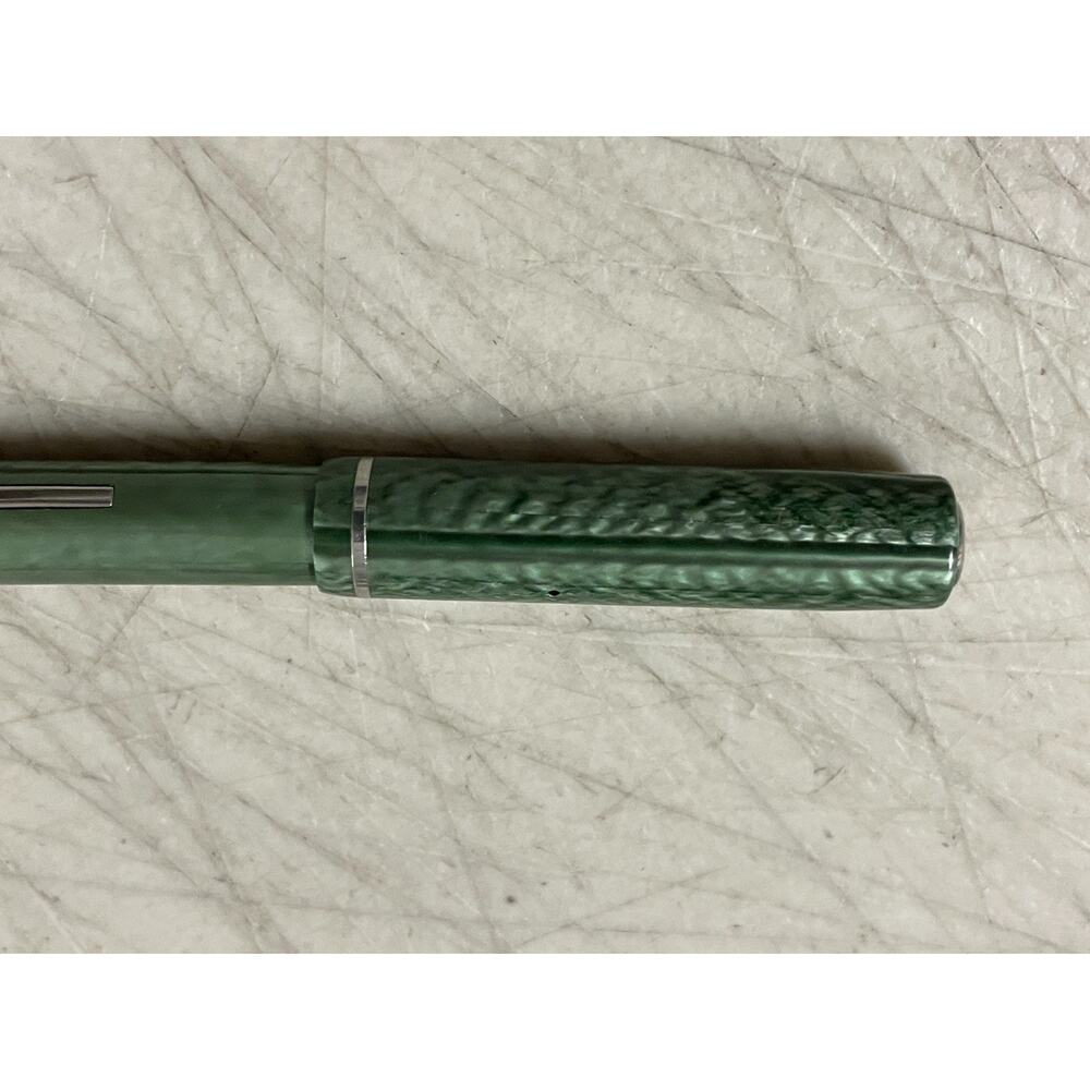 Vintage Esterbrook J Dollar Fountain Pen Green Marbled 1550 Durachrome Steel - Picture 6 of 11